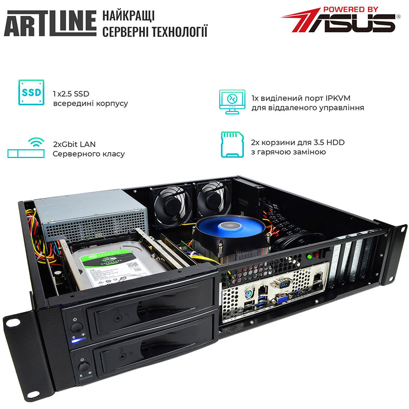 Сервер ARTLINE Business R25 (R25v16) Форм-фактор 2U Rackmount