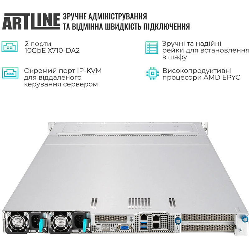 Сервер ARTLINE Business R83 (R83v01) Форм-фактор 1U Rackmount