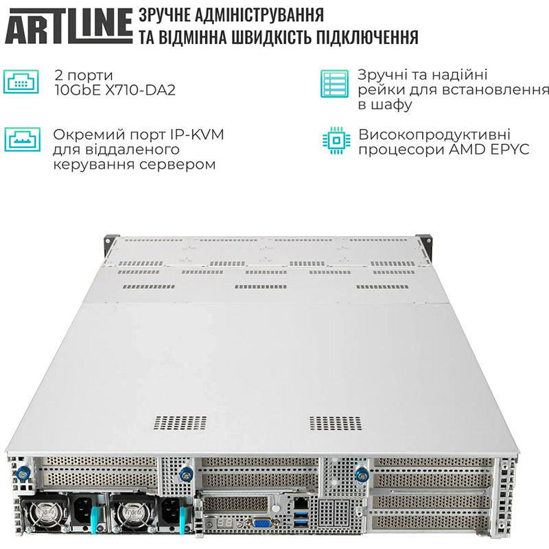 Сервер ARTLINE Business R85 (R85v01) Форм-фактор 2U Rackmount