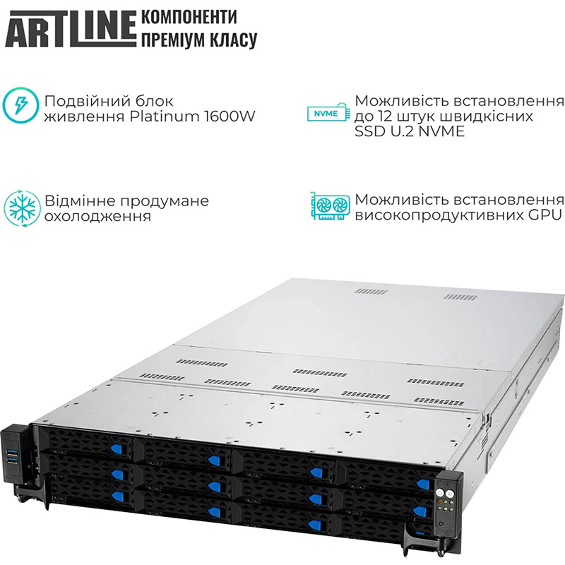 Сервер ARTLINE Business R85 (R85v04) Серия процессора AMD EPYC