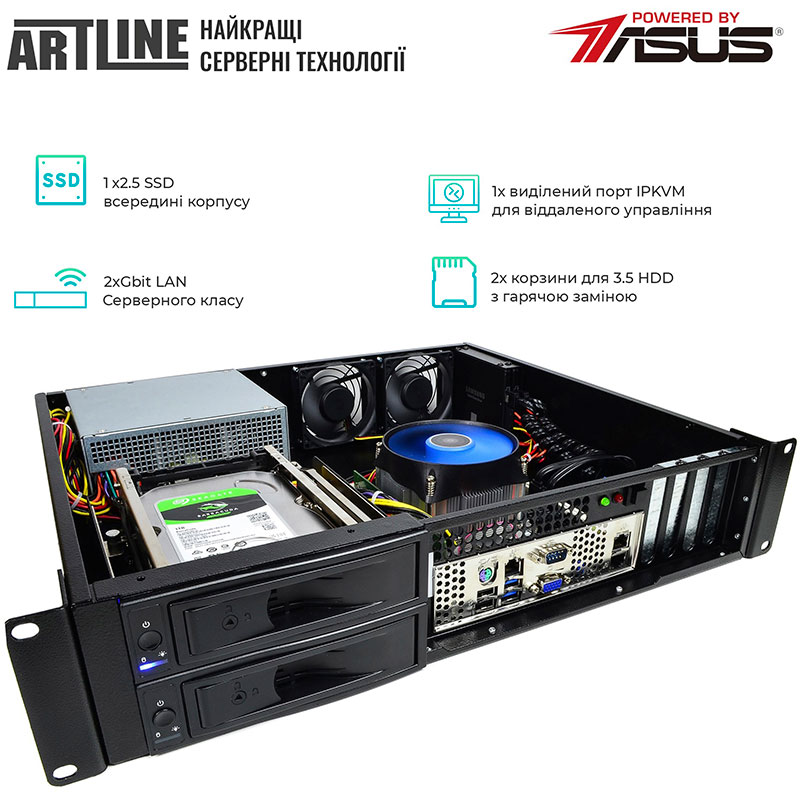 Сервер ARTLINE Business R25 (R25v22) Форм-фактор 2U Rackmount