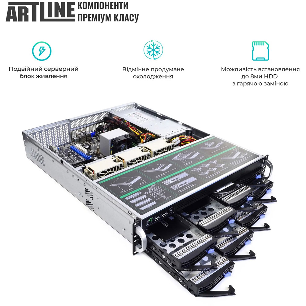 Сервер ARTLINE Business R35 (R35v57) Серія процесора Intel Xeon E