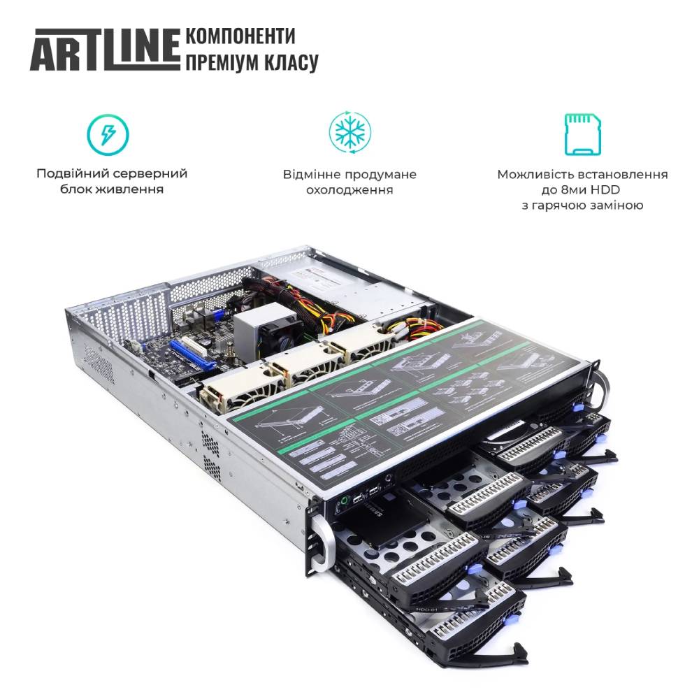 Сервер ARTLINE Business R35 (R35v48) Форм-фактор 2U Rackmount