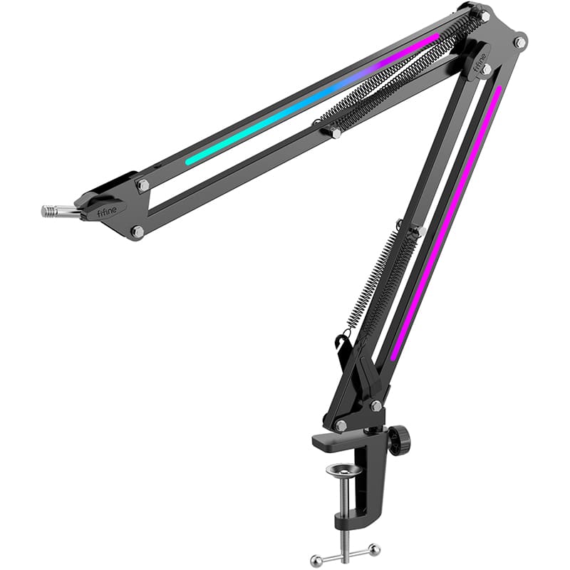 Стойка пантограф FIFINE BM38 RGB Black Комплектация Зажимное крепление для столешницы; Руководство пользователя