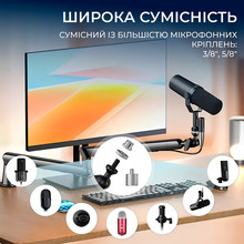 Мікрофонна стійка OFFICEPRO SA144B Black