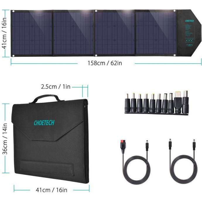 Внешний вид Солнечная панель для УМБ CHOETECH 80W (SC007)