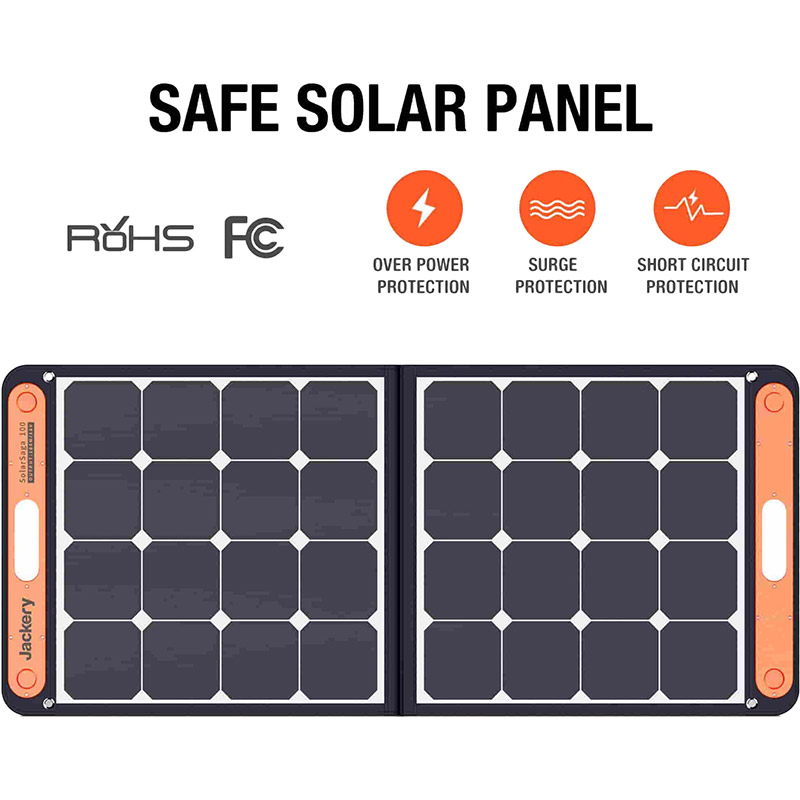 Солнечная панель JACKERY Solar Saga 100 (80-0100-EUOR04) Подходит для зарядки ноутбуков