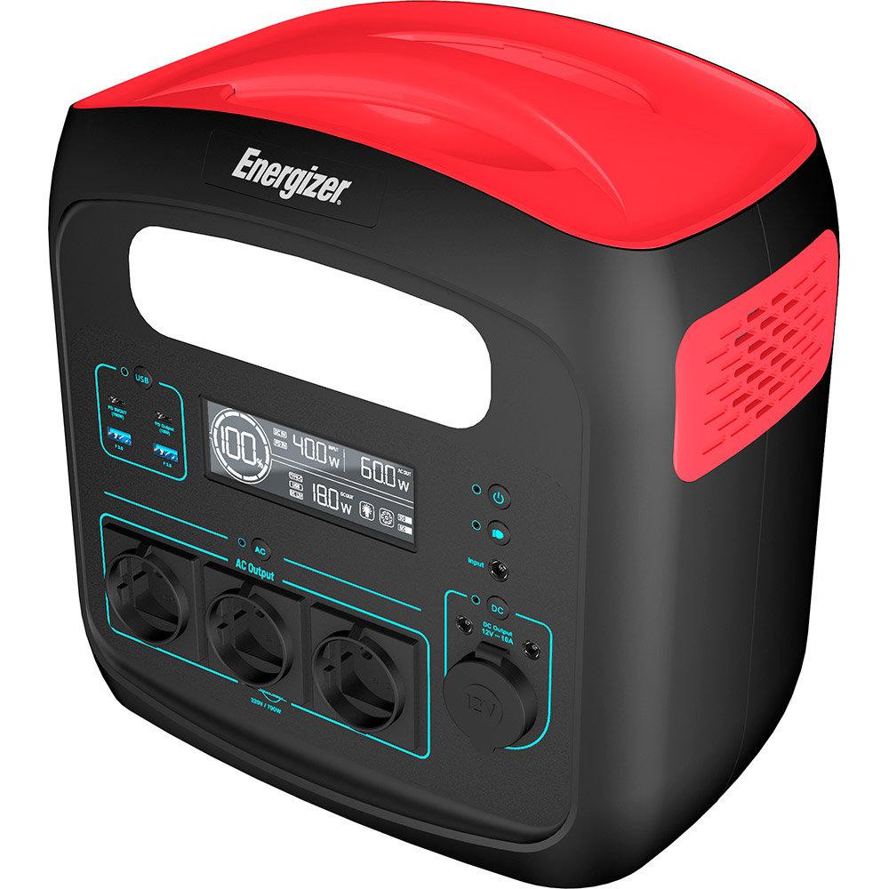 Зарядная станция ENERGIZER PPS960W1 - 960Wh AC 700W/100W PD/2xUSB/2xDC Способ зарядки от солнечной батареи