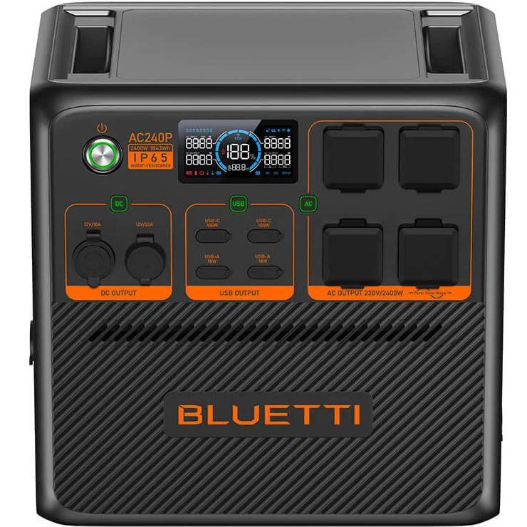 Зарядна станція BLUETTI Portable Power Station AC240P-Black-EU (P-AC240P-EU-GY-BL-010) Спосіб заряджання від мережі