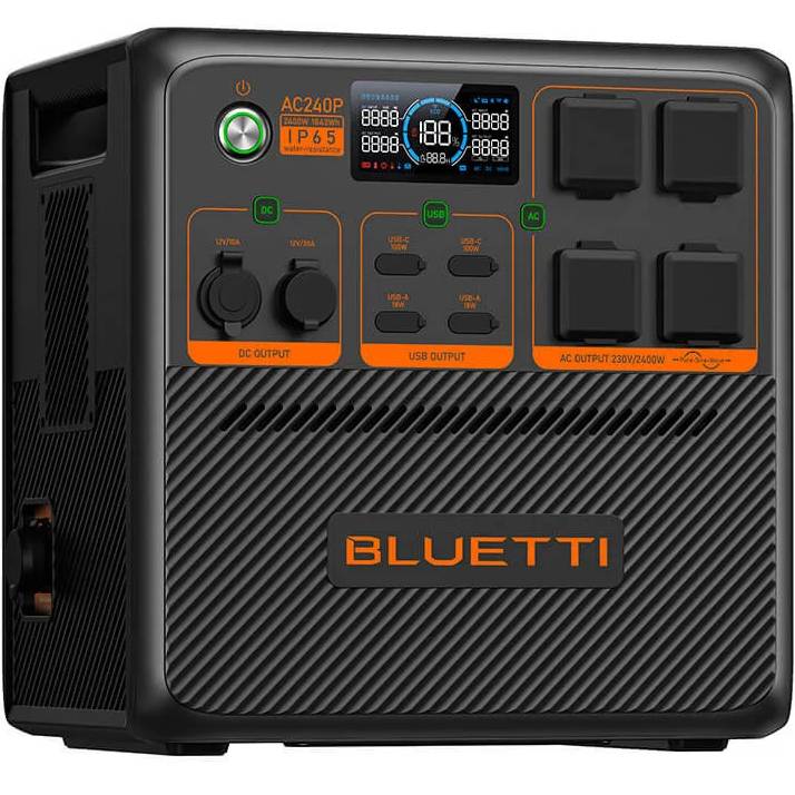 Зовнішній вигляд Зарядна станція BLUETTI Portable Power Station AC240P-Black-EU (P-AC240P-EU-GY-BL-010)