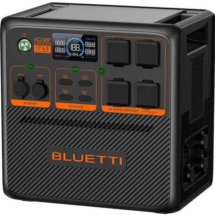 Зарядна станція BLUETTI Portable Power Station AC240P-Black-EU (P-AC240P-EU-GY-BL-010) Спосіб заряджання від сонячної батареї