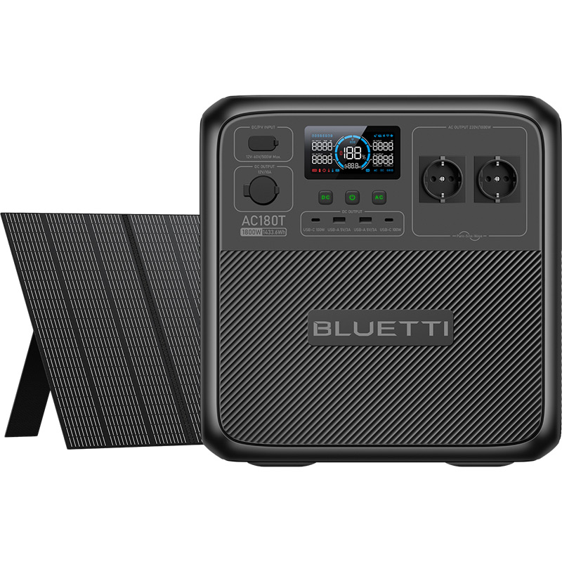 Зарядная станция BLUETTI AC180T 1800W/1433Wh/LiFePO4 SOLAR Portable Power Station Емкость 1433.6