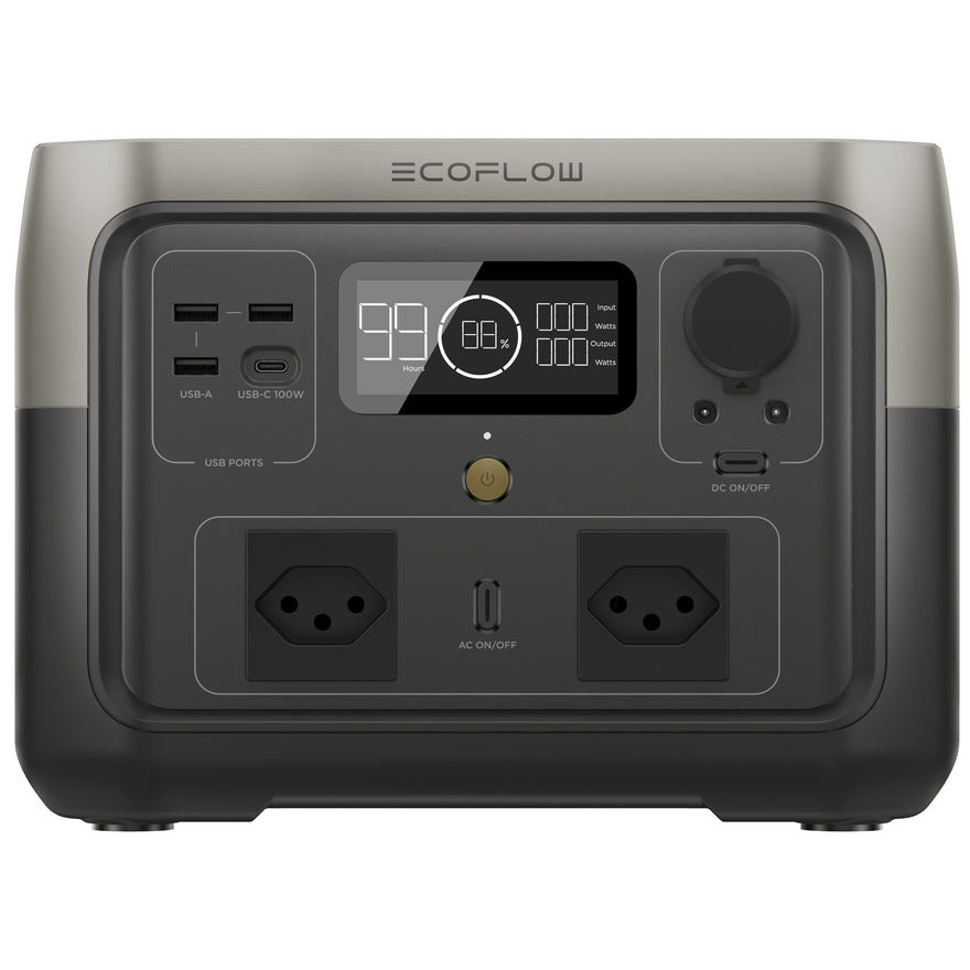 Зарядна станція ECOFLOW RIVER 2 Max 512Wh 140000mAh 500W швейцарські розетки + перехідник на євровилку в комплекті (2070050610014)