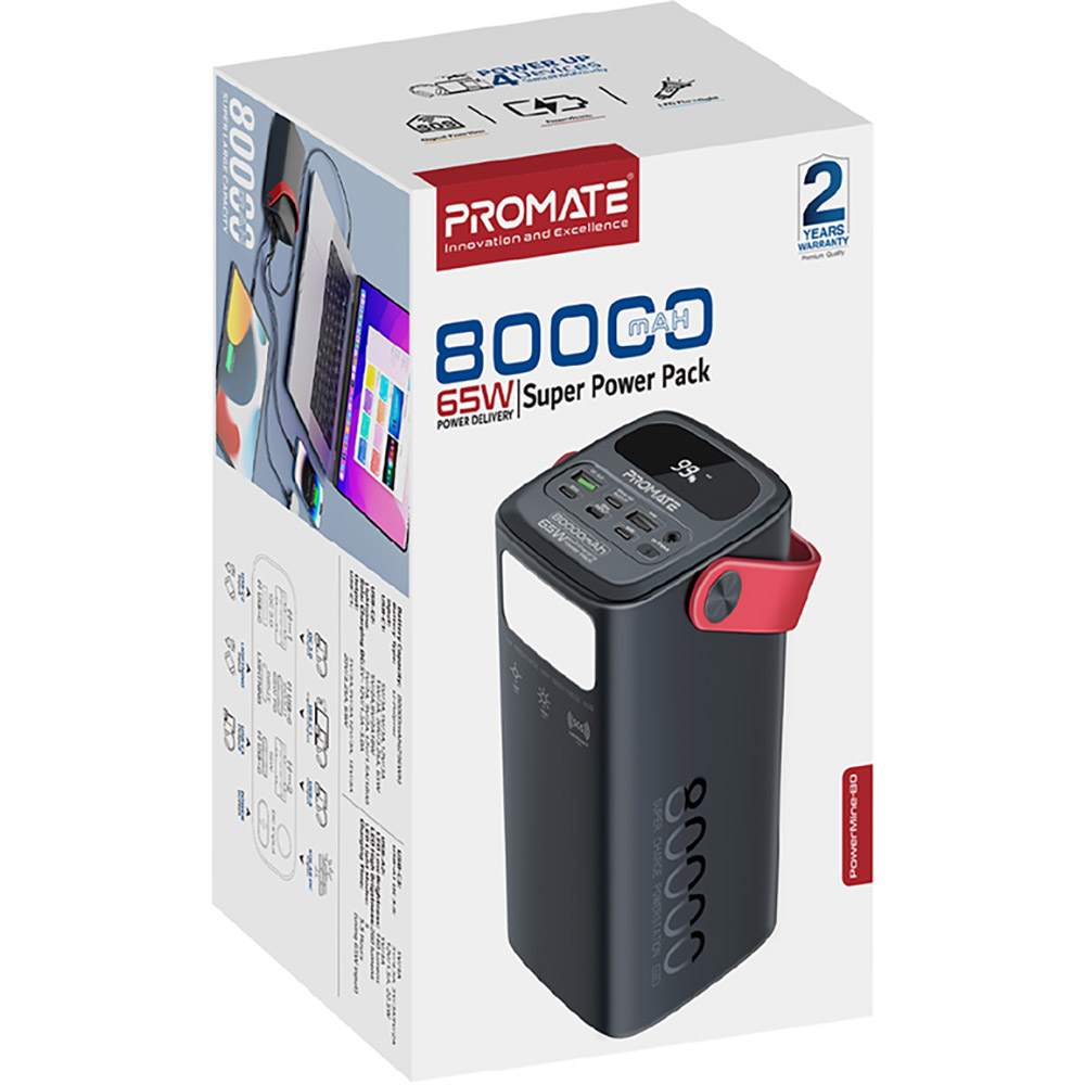 Powerbank Promate PowerMine-80 80000mAh Black (powermine-80) Торговая марка PROMATE