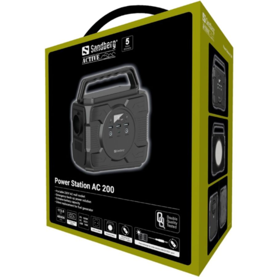 Внешний вид Зарядная станция SANDBERG AC 200 (173 Вт/г) 200W, Type-C in/out 100W, Li-ion (420-83)