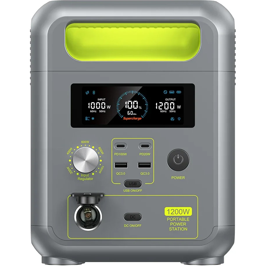Зарядна станція FOSSIBOT F1200 1200W 1024Wh Зелена (FSB-F120) Спосіб заряджання від автомобільної зарядки