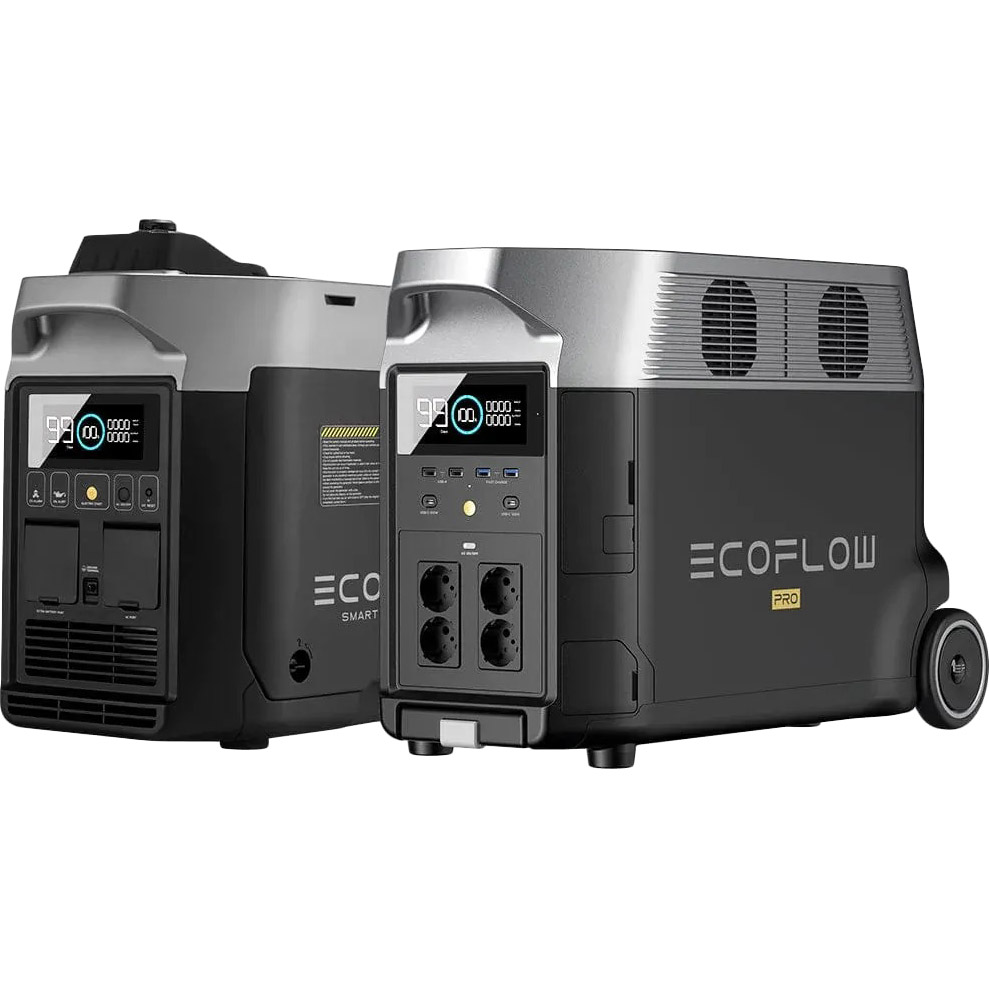 Комплект Зарядна Станція EcoFlow DELTA Pro + Двопаливний Генератор EcoFlow Smart Generator + Адаптер