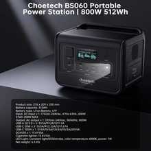 Зарядная станция CHOETECH BS060 800 Вт (BS060-EU-GY)