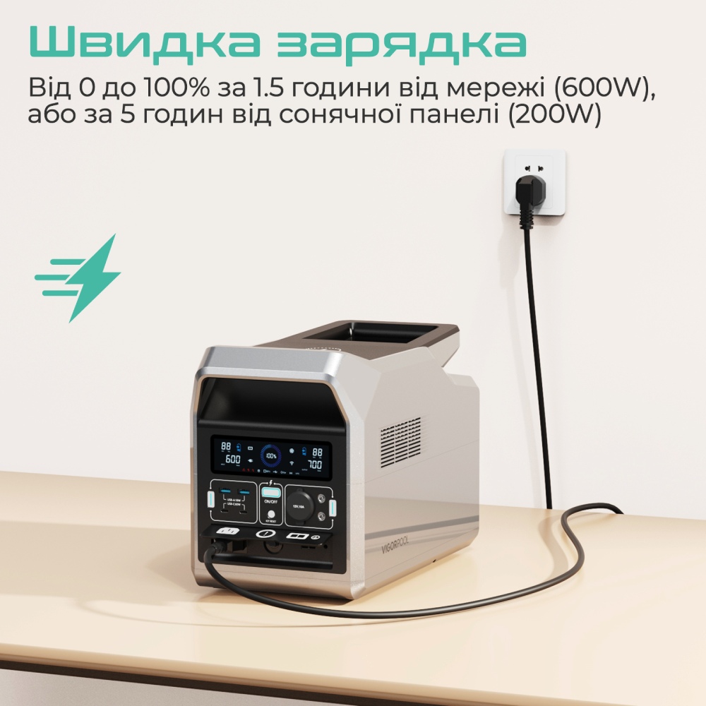 Фото Зарядна станція VIGORPOOL 672Wh Captain 700 (VP31-EU)