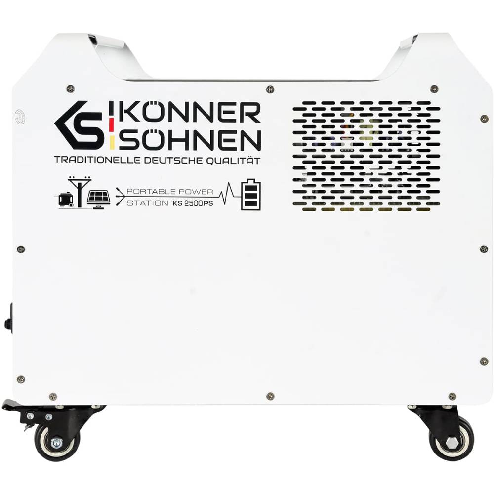 Зарядна станція KONNER&SOHNEN 2500Вт 2560 Втч LifePo4 (KS2500PS) Спосіб заряджання від сонячної батареї