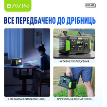 Зарядна станція BAVIN BST-300 300W Black\Green (BST-300-BGR)