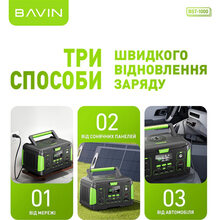 Зарядна станція BAVIN 1000Вт Black\Green (BST-1000-BGR)