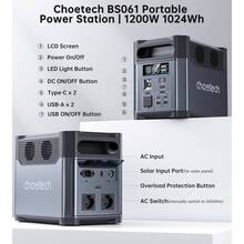 Зарядна станція CHOETECH Bidirectional Charging Powerstation 61 1200W Gray (BS061)