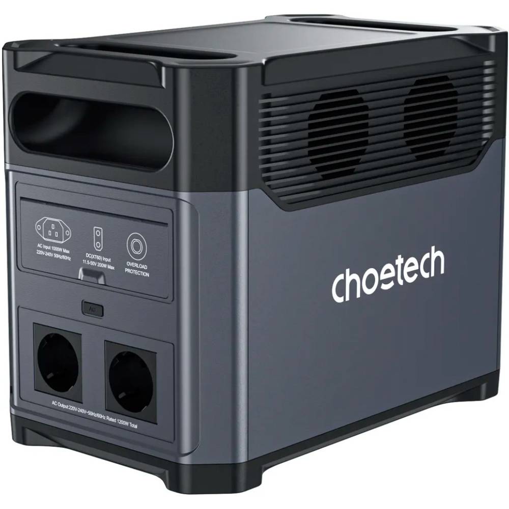 Зарядна станція CHOETECH Bidirectional Charging Powerstation 61 1200W Gray (BS061) Спосіб заряджання від сонячної батареї