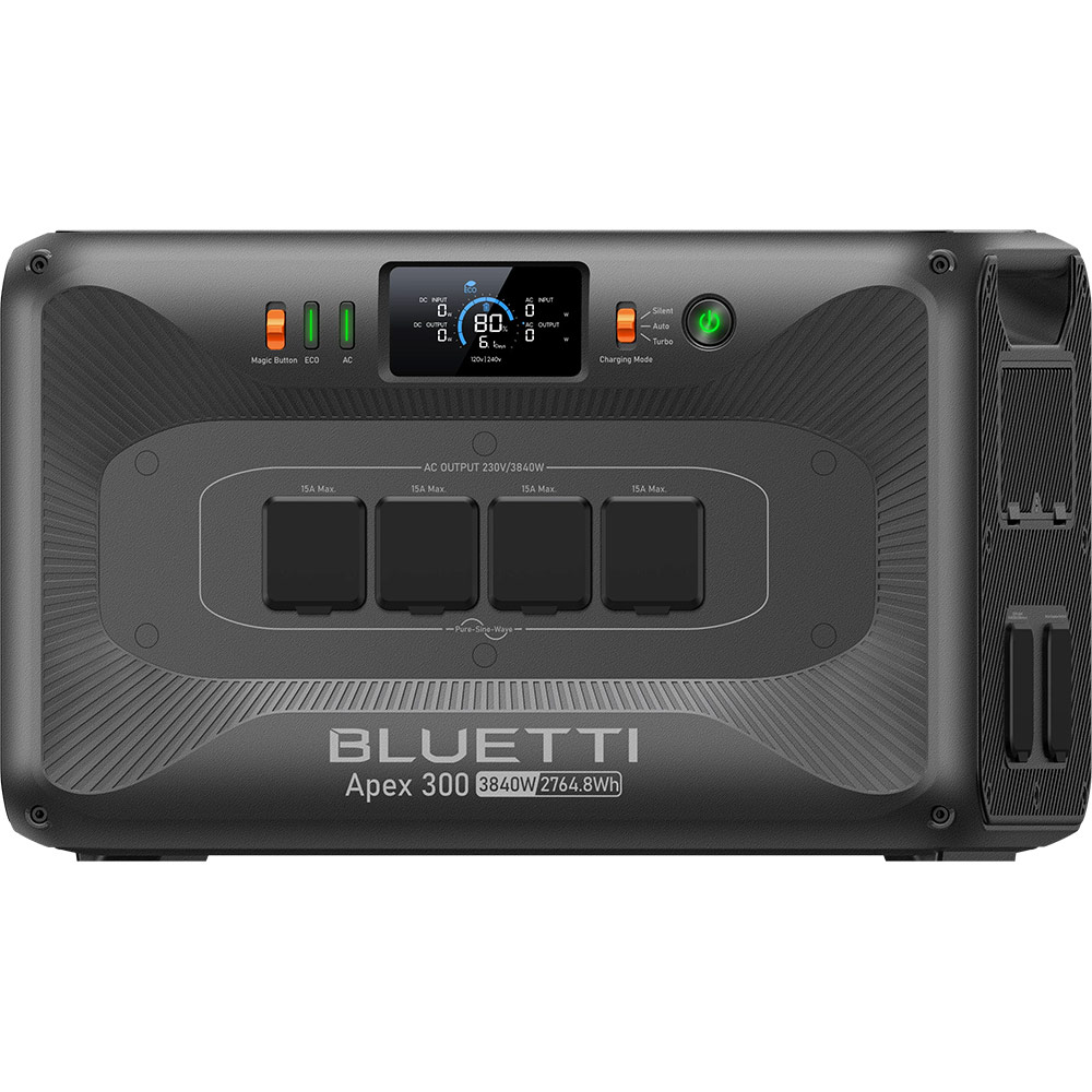 Зарядная станция BLUETTI Apex 300 2700Wh 750000mAh 3800W (PB931453) Способ зарядки от солнечной батареи