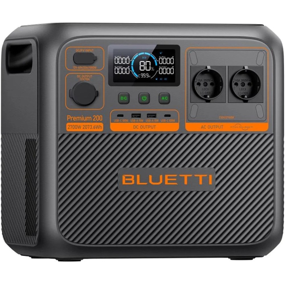 Зовнішній вигляд Зарядна станція BLUETTI Premium 200 V2 2000Wh 555000mAh 2700W (PB931477)
