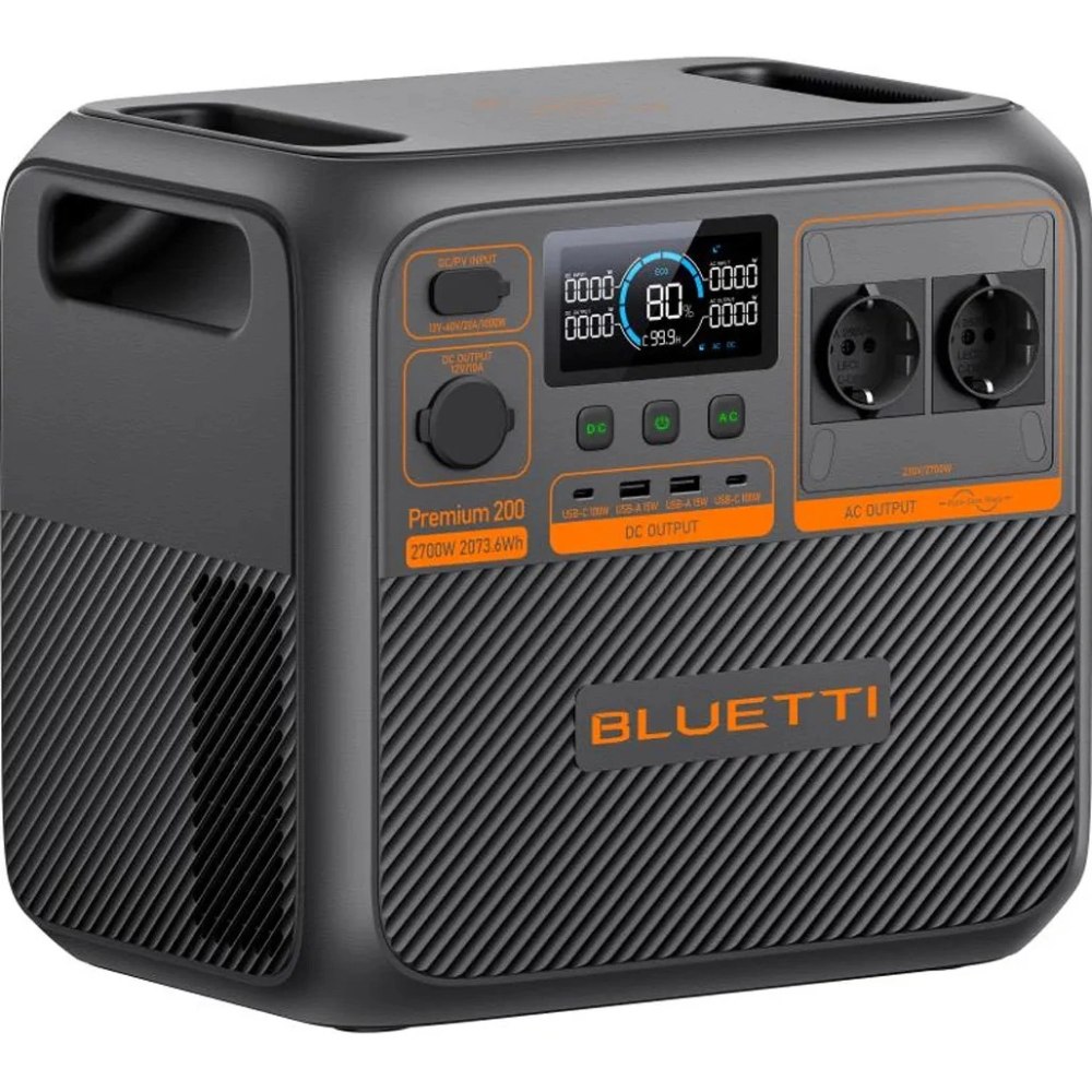 Зарядна станція BLUETTI Premium 200 V2 2000Wh 555000mAh 2700W (PB931477) Спосіб заряджання від сонячної батареї