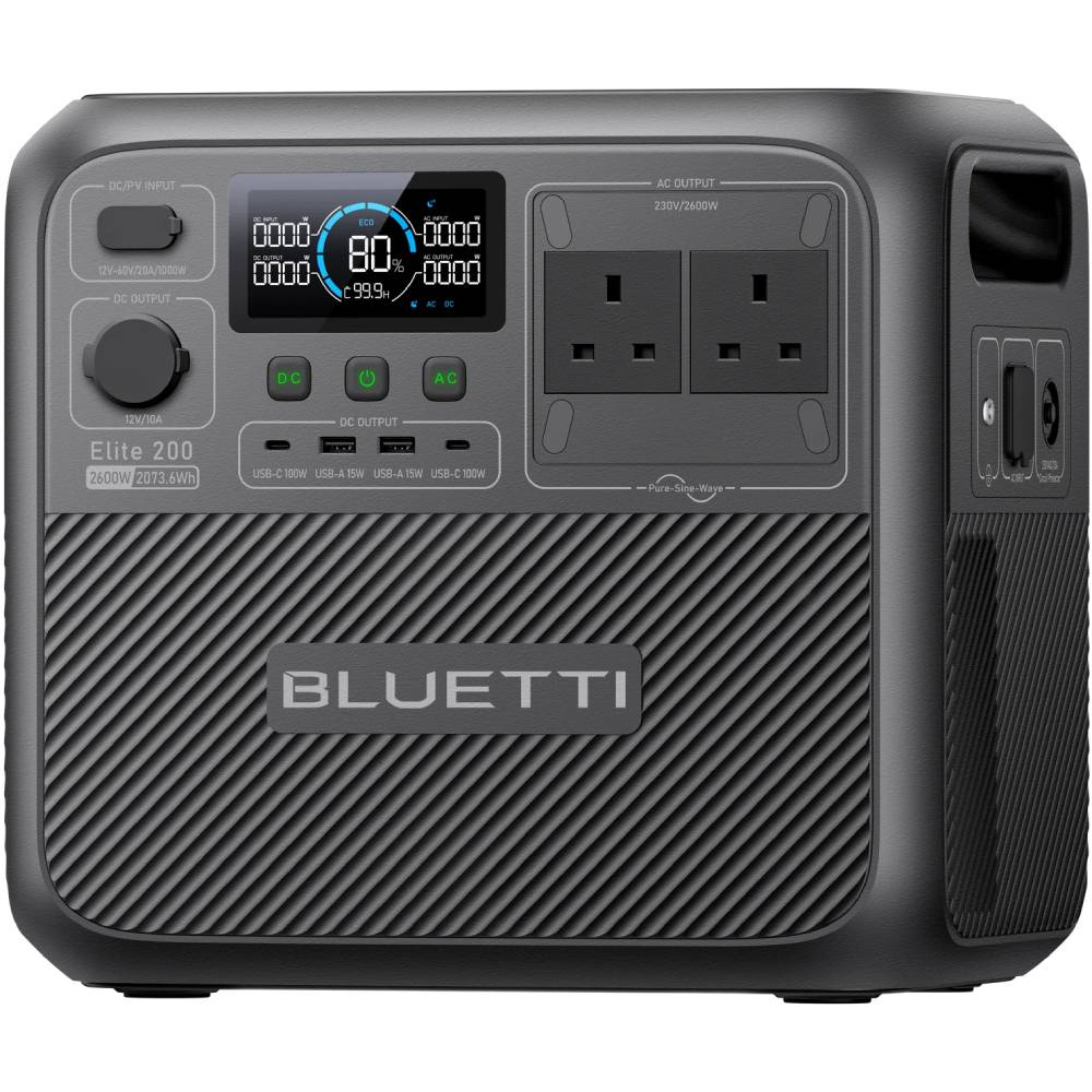 Зарядная станция BLUETTI Elite 200 V2 2600W Portable Power Station (Elite200V2) Способ зарядки от солнечной батареи