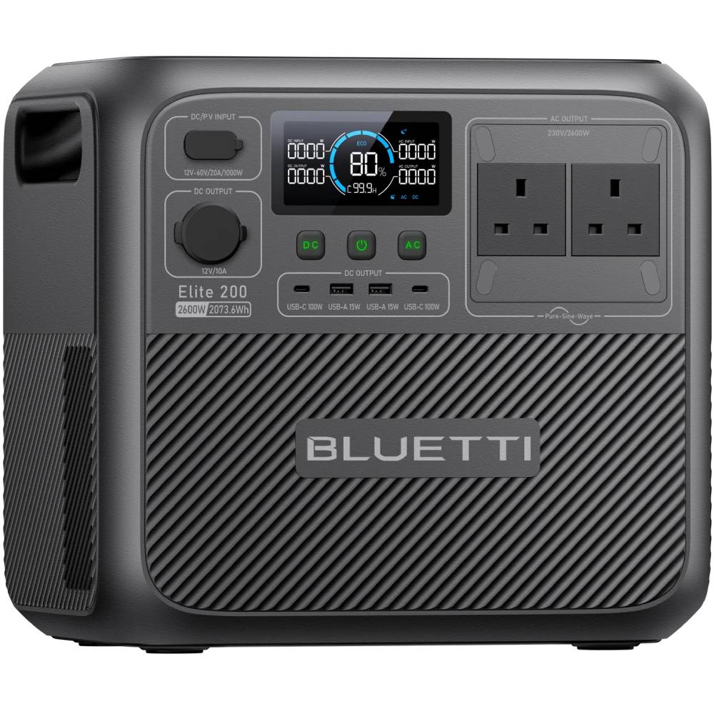 Зарядная станция BLUETTI Elite 200 V2 2600W Portable Power Station (Elite200V2) Способ зарядки от автомобильной зарядки