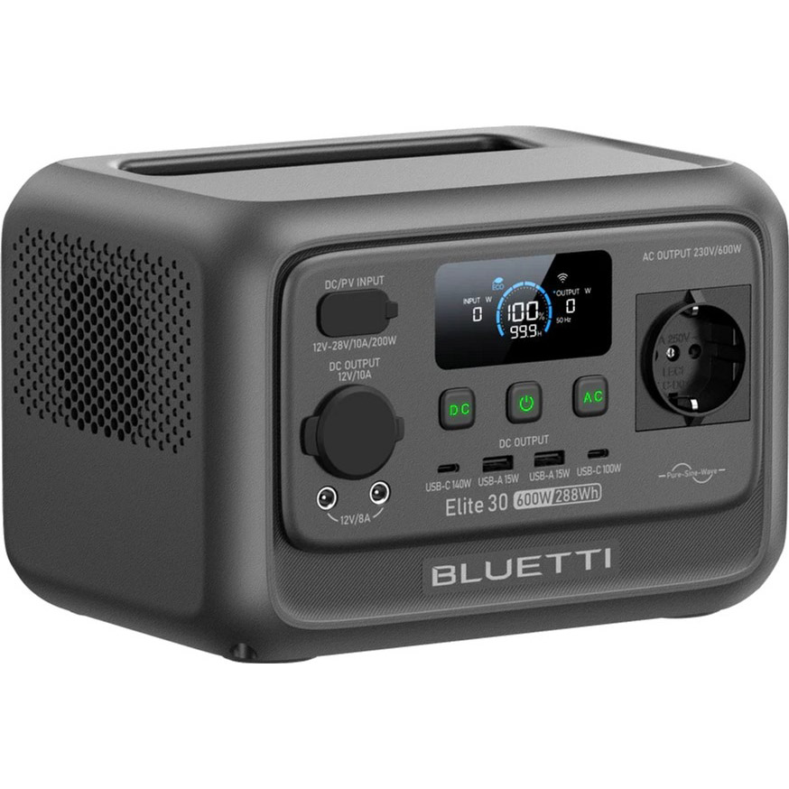 Зарядная станция BLUETTI Elite 30 V2 600W Portable Power Station (Elite30V2) Способ зарядки от автомобильной зарядки