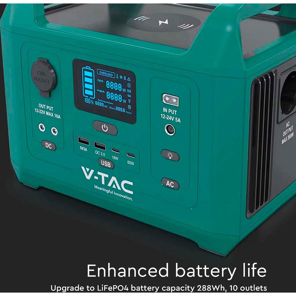 Зарядная станция V-TAC VT-303N Номинальная мощность 300