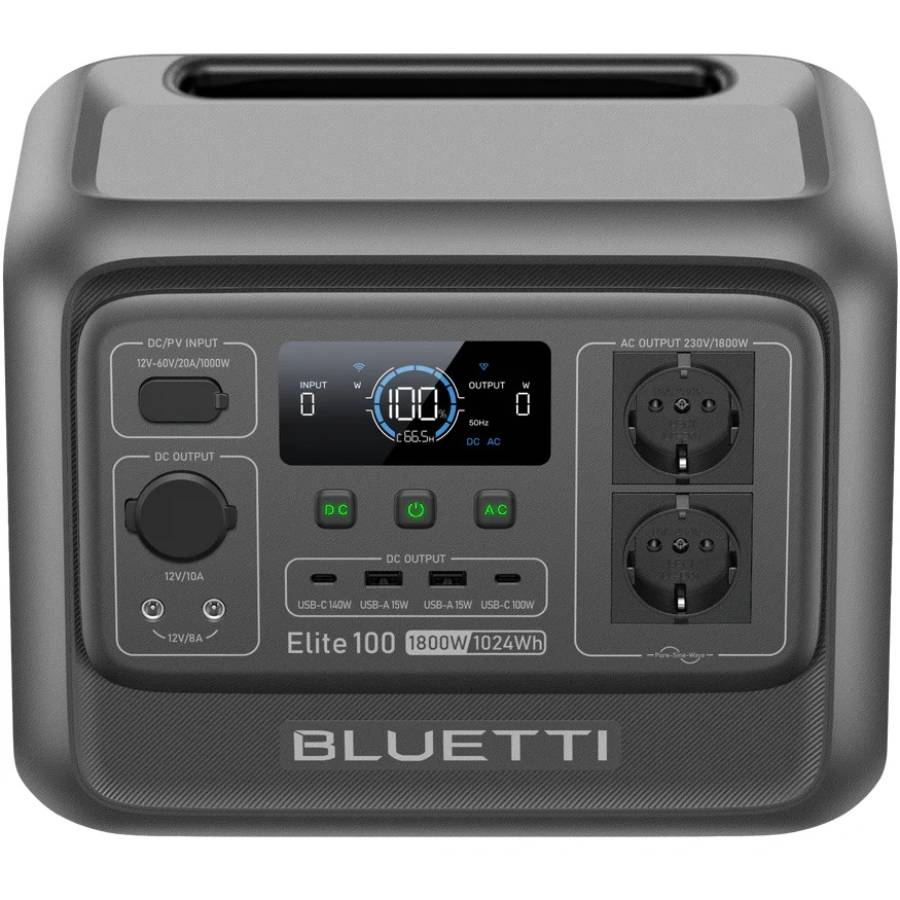 Зарядна станція BLUETTI Elite 100 V2 Black Ємність 1024