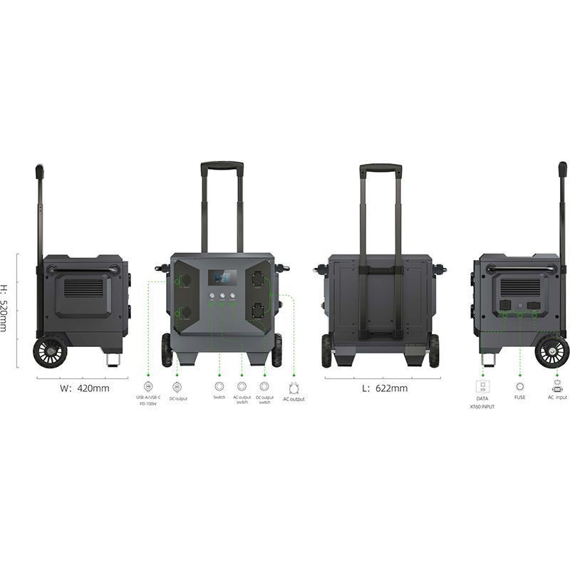 Фото Зарядная станция POWERPLANT M50 5120Wh (PB931439)