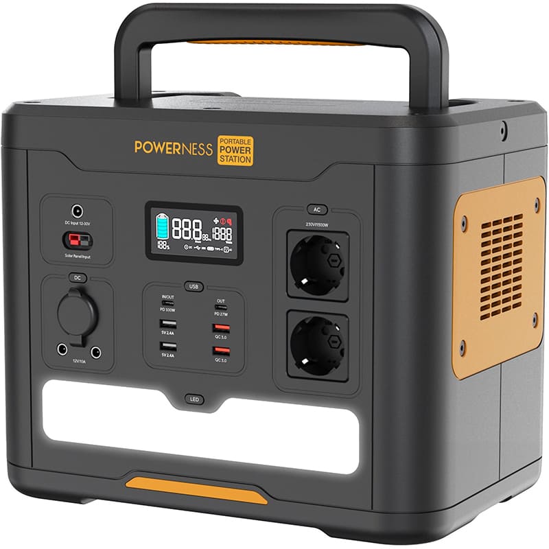 Зарядна станція POWERNESS Hiker U1500 Спосіб заряджання від мережі