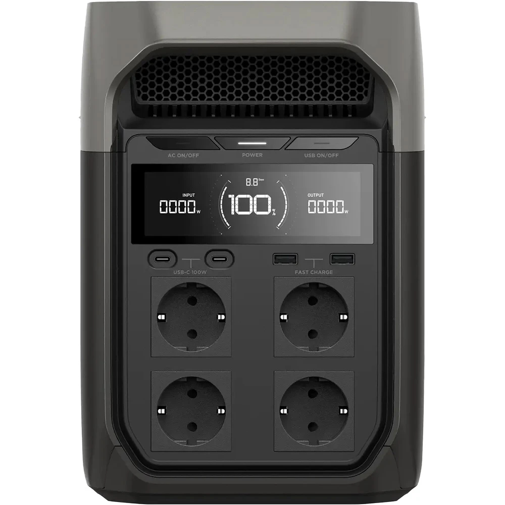 Зарядна станція ECOFLOW DELTA 3 1024Wh 1800W (EFDELTA3-EU) Спосіб заряджання від мережі