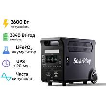 Зарядна станція SOLARPLAY Q3600 3600W/3840Wh Black (714971)