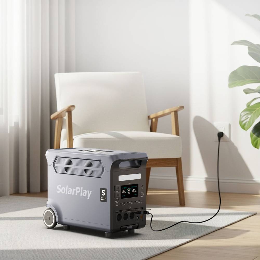 Зарядна станція SOLARPLAY Q3600 3600W/3840Wh Black (714971) Спосіб заряджання від мережі