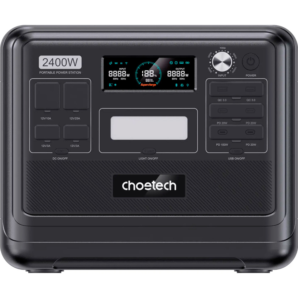 Зарядна станція CHOETECH 2400W PS Wifi+Bt 2048Wh (BS008-BQB)