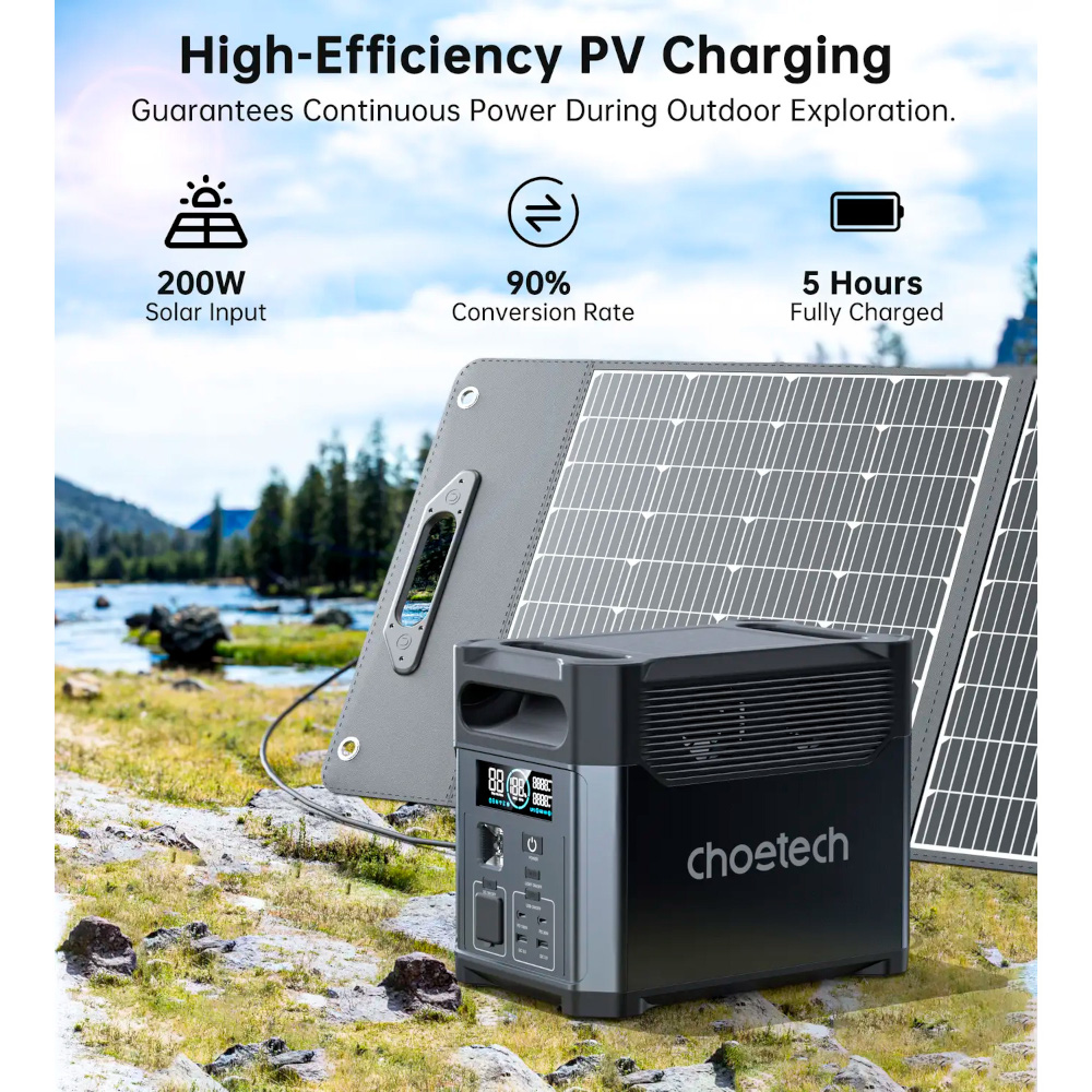 Покупка Зарядная станция CHOETECH 1200W PS Wifi+Bt 1024Wh (BS061-BQB)