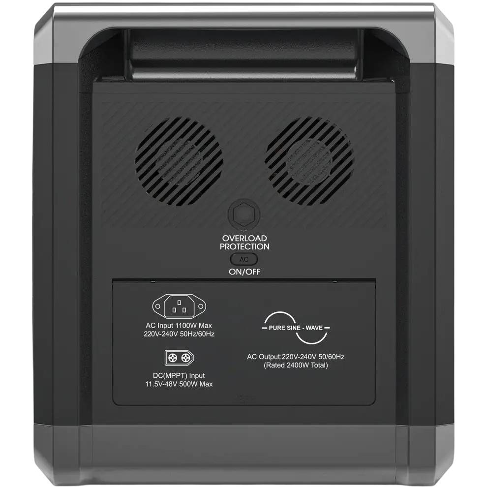 Зарядна станція SOLARPLAY BCQ2501 2400W/2160Wh UPS Black (715109) Спосіб заряджання від мережі
