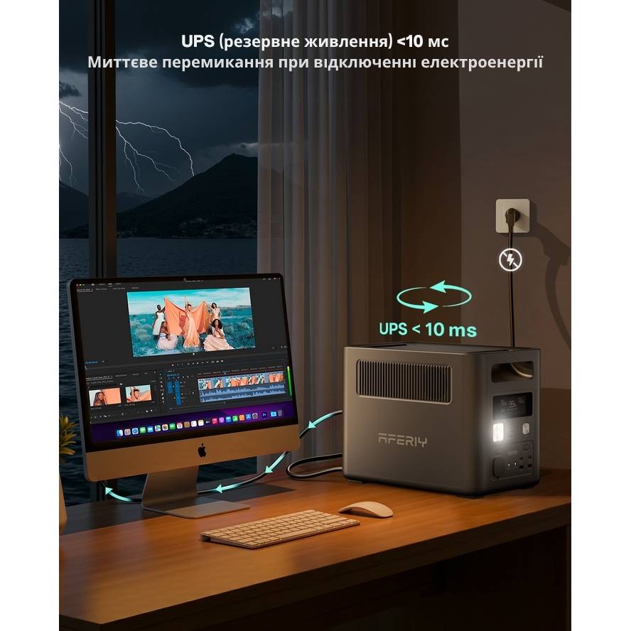 Зображення Зарядна станція AFERIY AF-BCP180 Nomad1800 1800W 1024Wh Gray (715360)