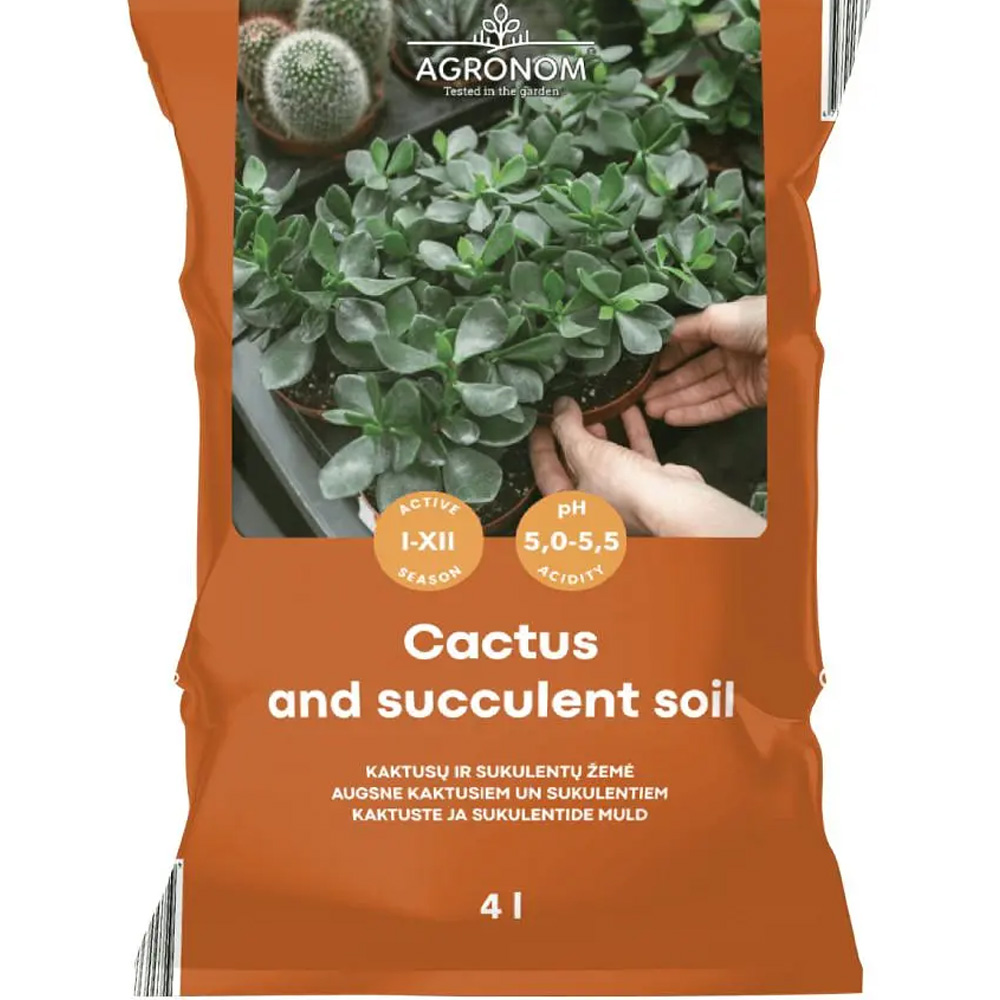 Торфяной субстрат SEKLOS 904019 Agronom для кактусов и суккулентов 4л
