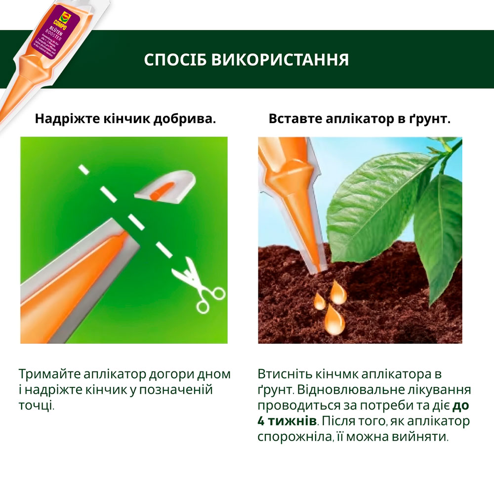 Апликатор COMPO для усиления цветения (4138) Назначение для комнатных растений