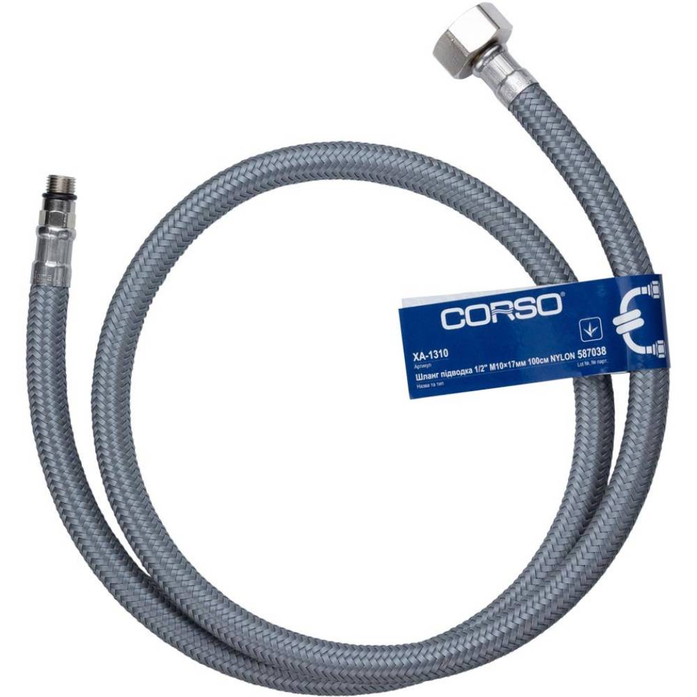 Шланг CORSO XA-1310 1/2" М10 х 17 мм 100см NYLON (9690150)