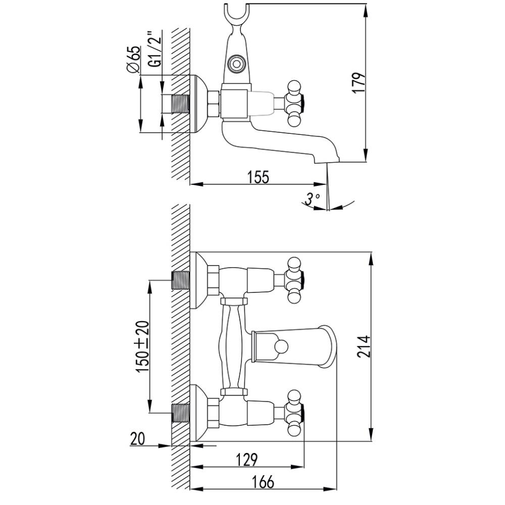 Фото Душовий гарнітур CORSO ARNO 1/2" 9679200 (FE-2C152C)