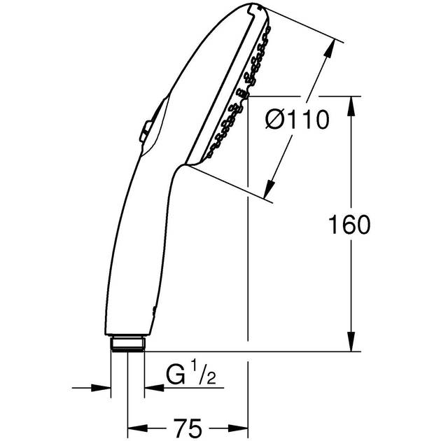 Покупка Лійка для душу GROHE Vitalio Start 110 2 функцій Хром (27946001)